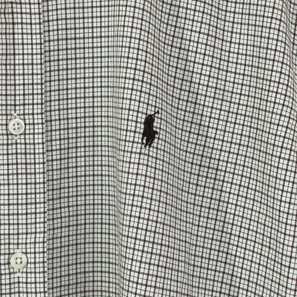 Ralph Lauren Shirt Mens Size 16 36/37 Yarmouth 100% Cotton Plaid Button Up - Picture 3 of 9